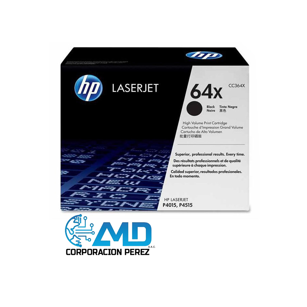 TONER HP CC364X (64X) L.J. P4015/4515 24K CORPORACIÓN PEREZ AMD