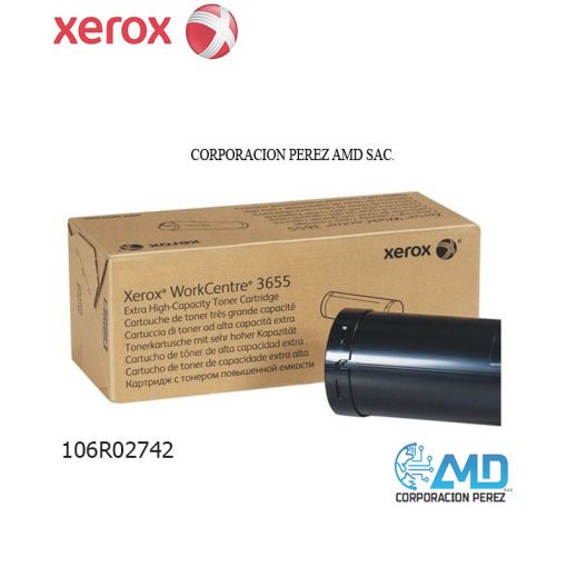 TONER XEROX 106R02742 WorkCentre 3655 (SOLO EQUIPOS METERED) Rendimiento 30,000 PG.