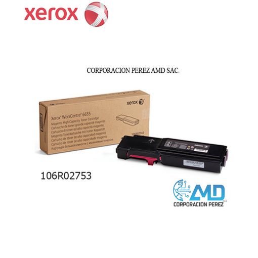 TONER XEROX 106R02753 PARA WC 6655, Color magenta, Rendimiento 7,500 páginas.