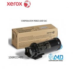 TONER XEROX 106R03481 6510 6515, Color Cian, Rendimiento 1000 PG.