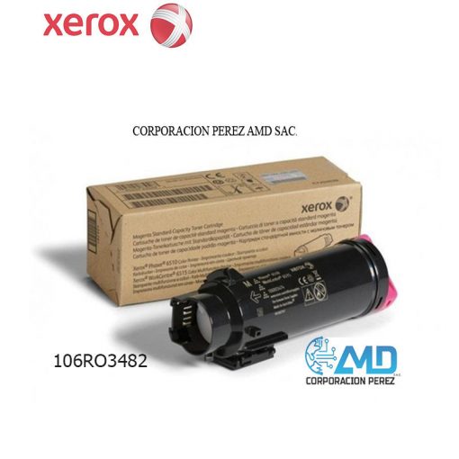 TONER XEROX 106R03482 MAGENTA 6510 6515, Color Magenta, Rendimiento 1000 págs.