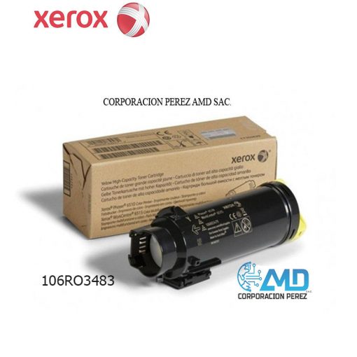 TONER XEROX 106R03483 YELLOW 6510 6515, Color Amarillo, Rendimiento 1000 págs.