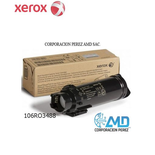 TONER XEROX 106R03488 BLACK HIGH CAP 6510 / 6515, Rendimiento: 5500 págs.