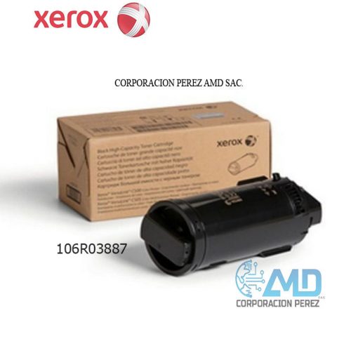 TONER XEROX 106R03887 VERSALINK C500C505, color NEGRO, Rendimento 12,100 páginas.