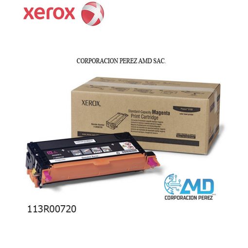 TONER XEROX 113R00720 PH 6180 Color Magenta, Rendimiento2000 páginas.