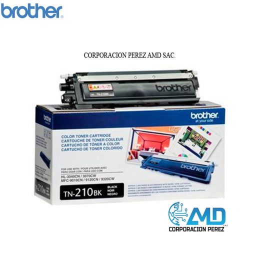 TONER BROTHER TN210BK HL-3040CN, HL-3070CW, MFC-9120CN, COLOR: NEGRO, Rendimiento: 2,200 PAG.