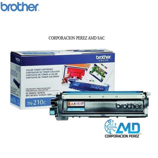 TONER BROTHER TN210C HL-3040CN, HL-3070CW, MFC-9120CN, COLOR: CYAN, Rendimiento: 1,400 PAG.