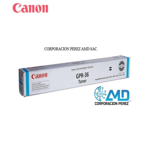 TONER CANON GPR-36, Canon imageRUNNER ADVANCE C2020, Canon imageRUNNER ADVANCE C2030, Color: CIAN,  Rendimiento: 19.000 Paginas.