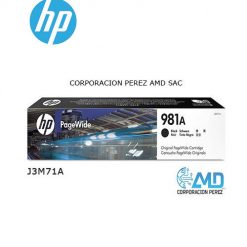 TINTA HP J3M71A (981A) BLACK 6000 PAG