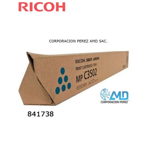 TONER RICOH 841738 CYAN MP C3002C3502 18 KPG