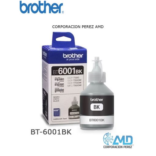 TINTA BROTHER BT-6001BK BLACK DCP-T300W500W700W