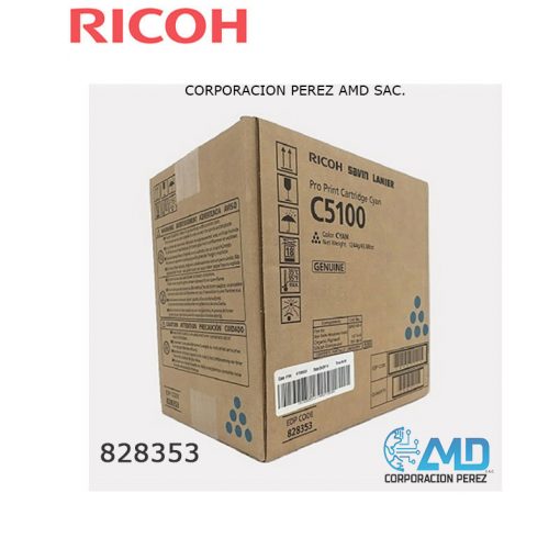 TONER RICOH 828353 PRO C5100 CYAN 52KPG