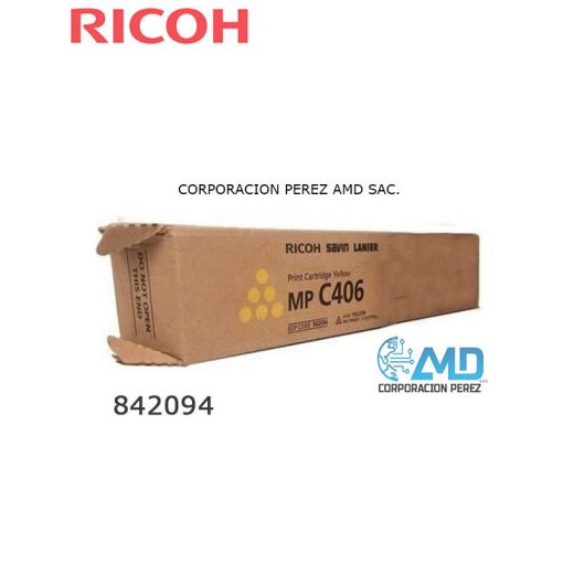 TONER RICOH 842094 MP C406 YELLOW 6,000 PAG