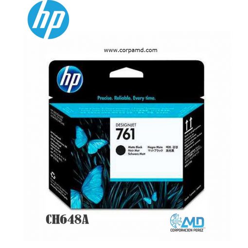 Cabezal  HP 761 CH648A, Marca: HP, Modelo: CH648A, Color: Negro Mate, Producto: Original, Compatibilidad: DESIGNJET T7100.