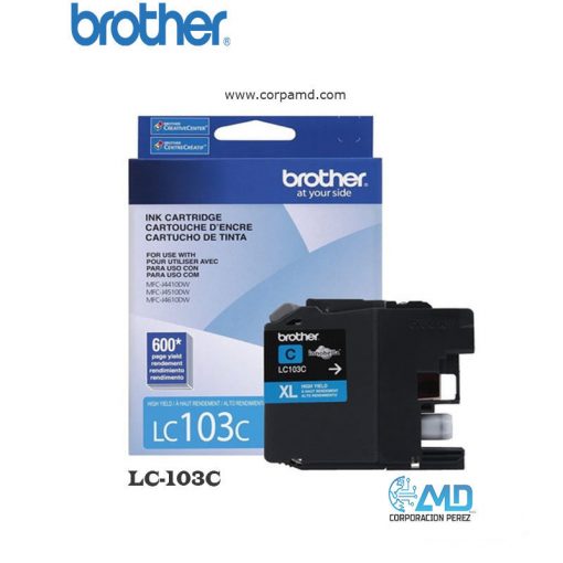 TINTA BROTHER LC-103C CIAN MFC-J4510DW 600 PAG