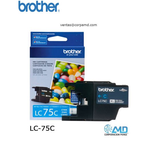 TINTA BROTHER LC-75C MFC-J6710 CYAN 600PG