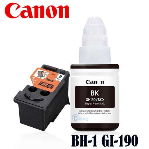 Pack Cabezal Canon Bh-1 Negro + Tinta Gi-190Bk